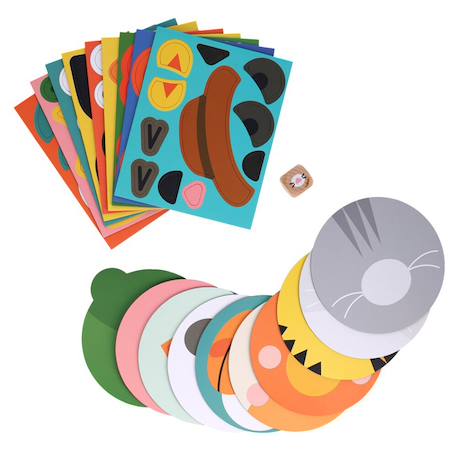 Puzzles et jeux - des visages drôles Multicolor 2 - vertbaudet enfant 