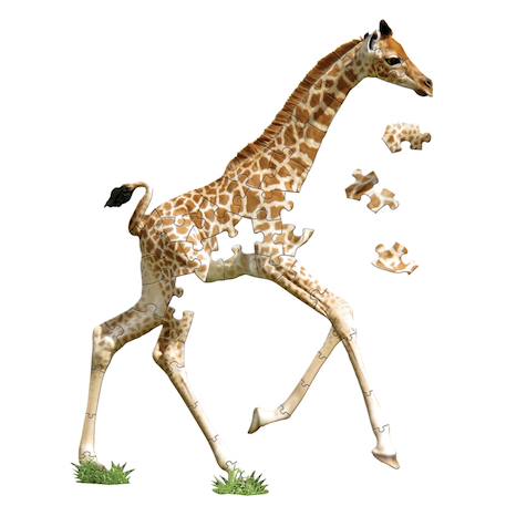 Puzzle I am lil' - girafe Multicolor 4 - vertbaudet enfant 