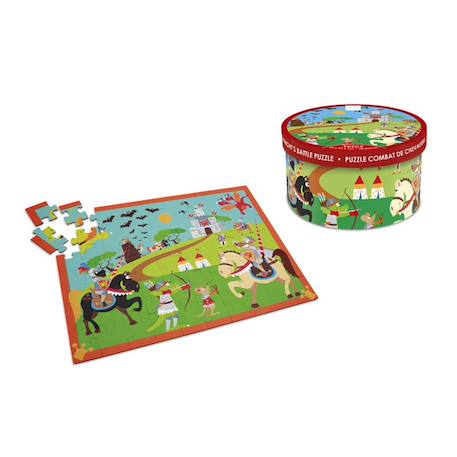 Puzzle - combat de chevaliers 60 pièces Multicolor 1 - vertbaudet enfant 