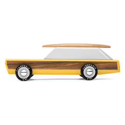 Jouet-Jeux d'imagination-Véhicules, garages, circuits et trains-Voiture vintage avec planche de surf - bois de hêtre massif