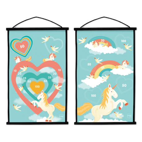 Jeux de fléchettes Start to dart - cible licorne Multicolor 1 - vertbaudet enfant 