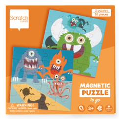 Jouet-Jeux éducatifs-Puzzles-Livre de puzzle magnétique - monstre