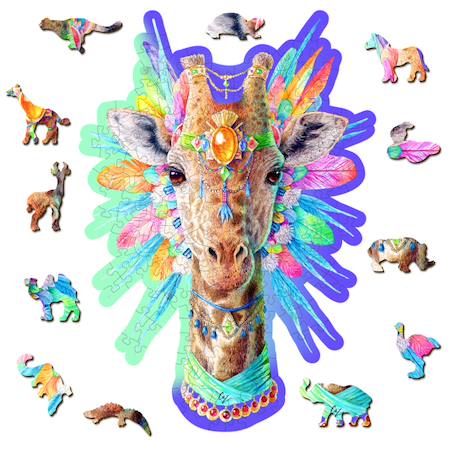Puzzle - natty giraffe Multicolor 1 - vertbaudet enfant 