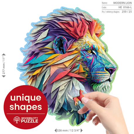 Puzzle - modern lion 250 pièces Multicolor 5 - vertbaudet enfant 