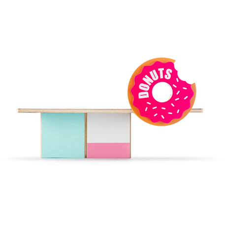 Camion donut foodtruck - bois de hêtre massif Multicolor 1 - vertbaudet enfant 