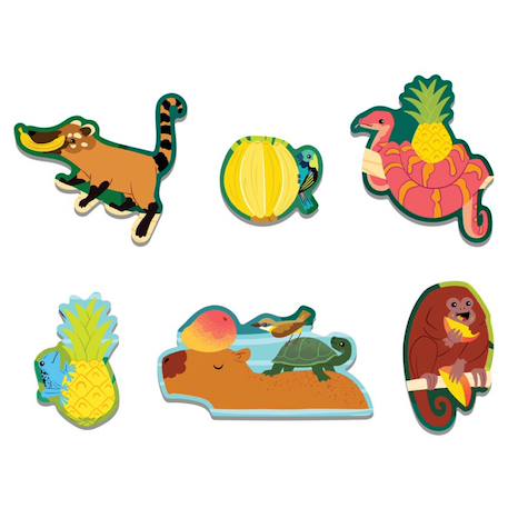 Puzzle - jungle 60 pièces Multicolor 2 - vertbaudet enfant 