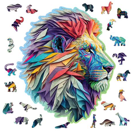 Puzzle - modern lion 250 pièces Multicolor 1 - vertbaudet enfant 