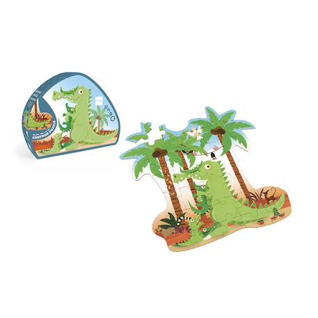 Contour puzzle - crocodile 36 pièces Multicolor 1 - vertbaudet enfant 