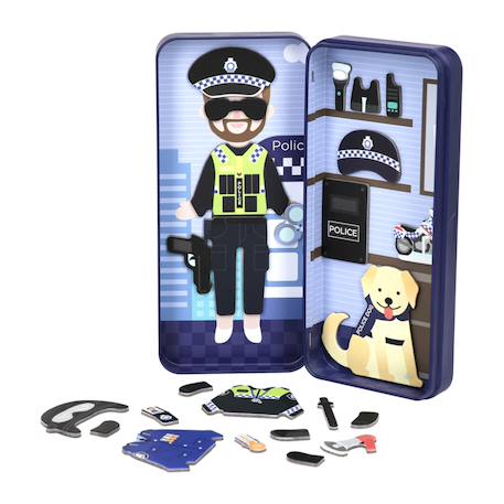 Boïte de puzzle magnétique - officier de police Multicolor 5 - vertbaudet enfant 