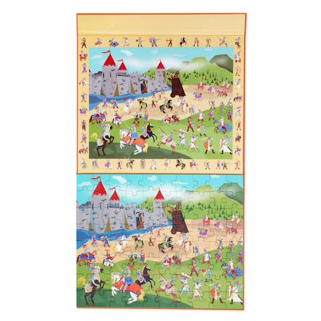 2 en 1 puzzle magnétique - jeu de recherche - chevaliers Multicolor 5 - vertbaudet enfant 