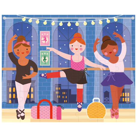 Puzzle double face - ballerine Multicolor 2 - vertbaudet enfant 