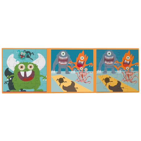 Livre de puzzle magnétique - monstre Multicolor 5 - vertbaudet enfant 