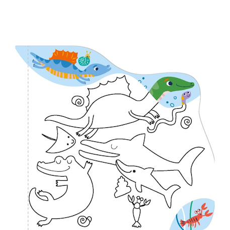 Peinture à l'eau - dinosaures Multicolor 5 - vertbaudet enfant 