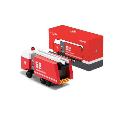 Camion de pompier - bois de hêtre massif Red 2 - vertbaudet enfant 