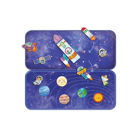 Boîte de puzzle magnétique - l'odyssée de l'espace Multicolor 2 - vertbaudet enfant 