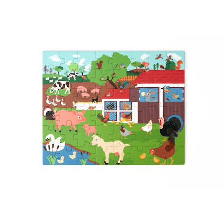 2 en 1 puzzle magnétique - jeu de recherche - ferme Multicolor 4 - vertbaudet enfant 
