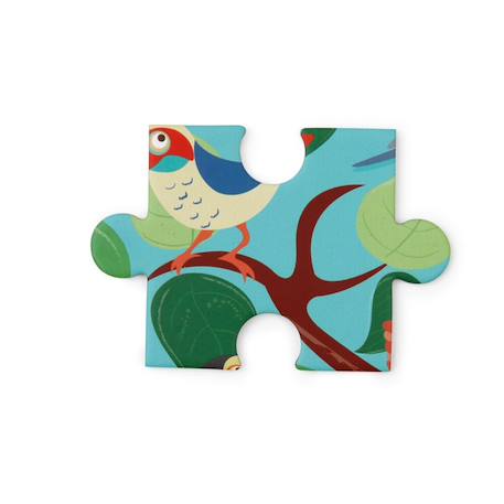 Contour puzzle - arbre oiseaux 58 pièces Multicolor 4 - vertbaudet enfant 