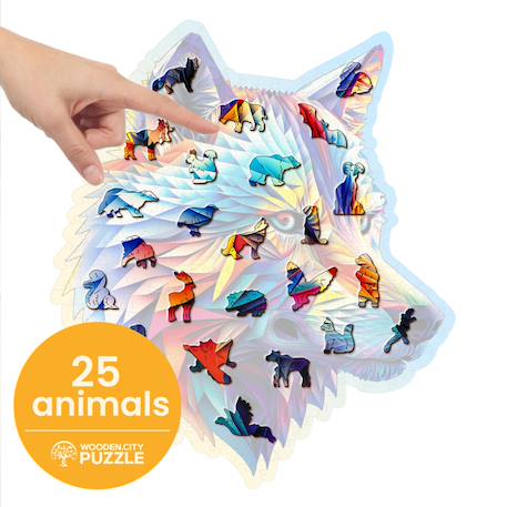 Puzzle - classy wolf loup 250 pièces Multicolor 4 - vertbaudet enfant 