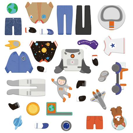 Boïte de puzzle magnétique - aventuriers de l'espace Multicolor 4 - vertbaudet enfant 