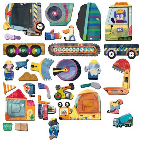 Boïte de puzzle magnétique - camions Multicolor 4 - vertbaudet enfant 