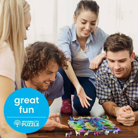 Puzzle en bois - dragon Multicolor 6 - vertbaudet enfant 
