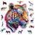 Puzzle en bois tigre - 150 pièces Multicolor 1 - vertbaudet enfant 