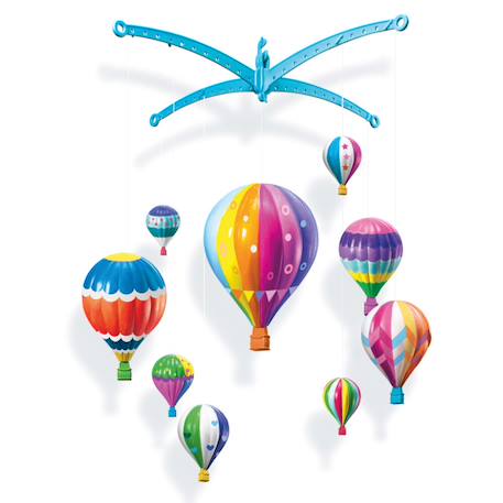 Kit créatif mobile montgolfières – 9 ballons à personnaliser Multicolor 2 - vertbaudet enfant 