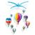 Kit créatif mobile montgolfières – 9 ballons à personnaliser Multicolor 2 - vertbaudet enfant 