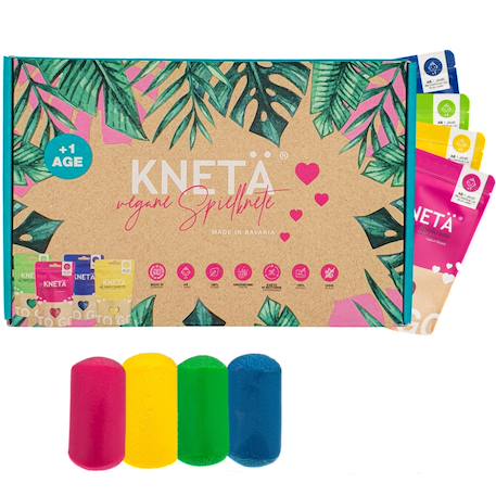 Pâte à modeler végétalienne - 4 couleurs - 100g Blue;green;pink;yellow 1 - vertbaudet enfant 