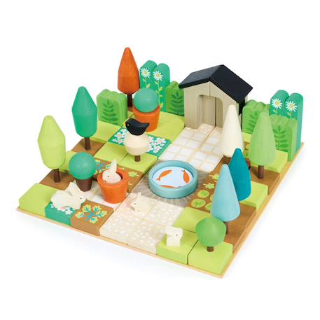Jouet créateur de jardin 67 pièces en bois massif Vert, orange, beige 4 - vertbaudet enfant 