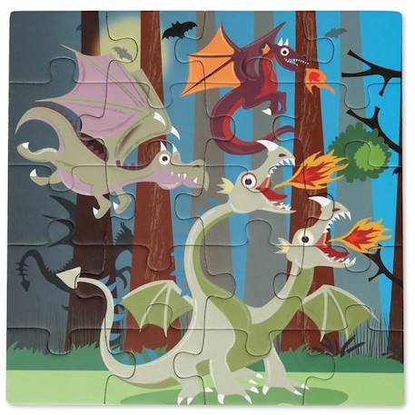 Livre de puzzle magnétique - dragons Multicolor 4 - vertbaudet enfant 
