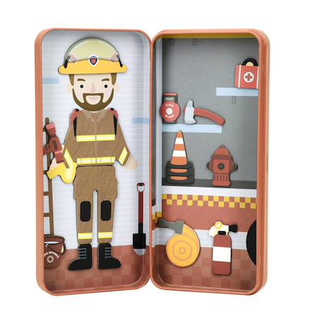 Boïte de puzzle magnétique - pompier Multicolor 2 - vertbaudet enfant 