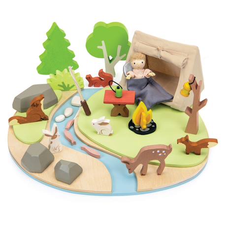 Set camping en bois Multicolor 2 - vertbaudet enfant 