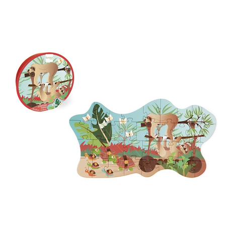 Contour puzzle - paresseux Multicolor 1 - vertbaudet enfant 