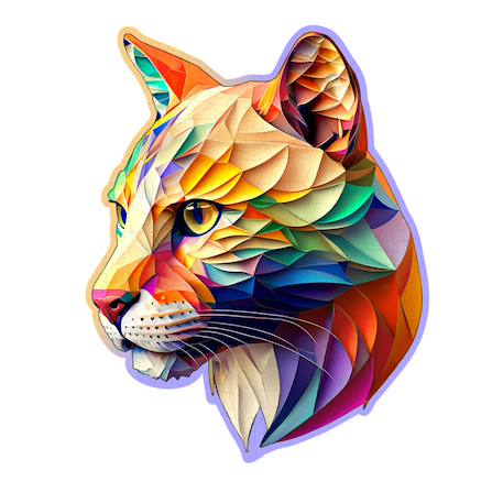 Puzzle en bois - Gaudy cougar Multicolor 2 - vertbaudet enfant 