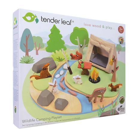 Set camping en bois Multicolor 1 - vertbaudet enfant 