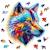 Puzzle - classy wolf loup 250 pièces Multicolor 1 - vertbaudet enfant 