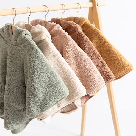 Poncho de voyage - teddy douillet Ficelle+Kaki+Muffin+Natural+Ocre 25 - vertbaudet enfant 