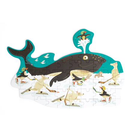 Contour puzzle - baleine 60 pièces Multicolor 2 - vertbaudet enfant 
