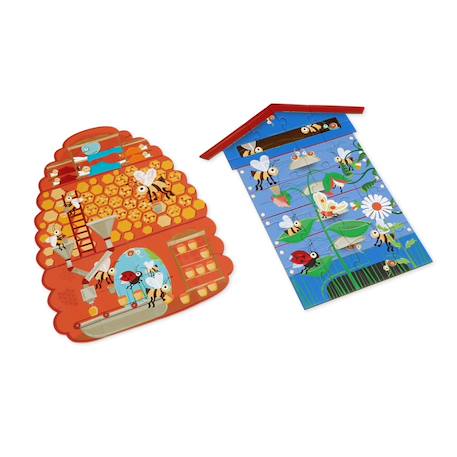 Puzzle 2 faces - abeilles Multicolor 4 - vertbaudet enfant 