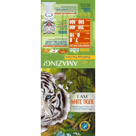 Puzzle I am mini - tigre blanc Multicolor 5 - vertbaudet enfant 