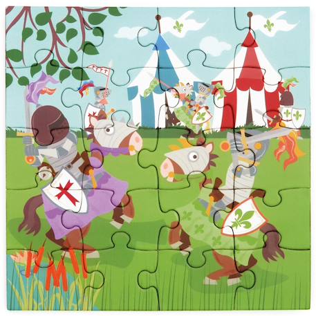 Livre de puzzle magnétique - chevaliers Multicolor 2 - vertbaudet enfant 