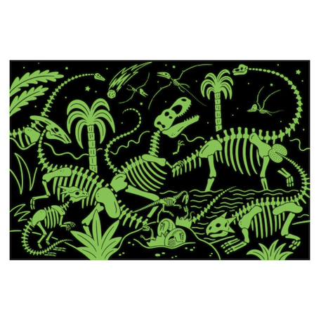 Puzzle - dinosaures glow in the dark 100 pièces Multicolor 2 - vertbaudet enfant 