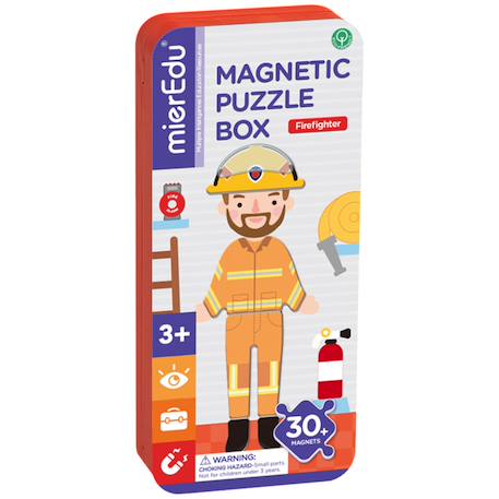 Boïte de puzzle magnétique - pompier Multicolor 1 - vertbaudet enfant 