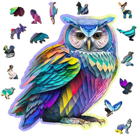 Puzzle - trendy owl Multicolor 1 - vertbaudet enfant 