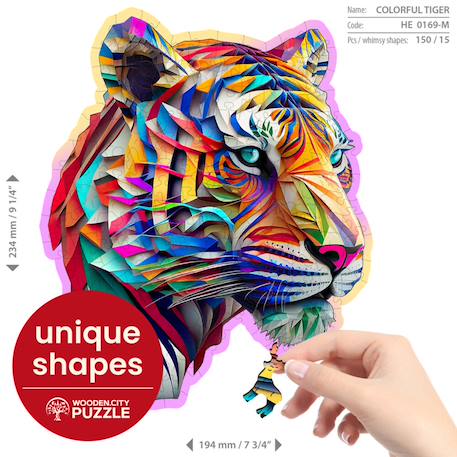Puzzle en bois tigre - 150 pièces Multicolor 5 - vertbaudet enfant 