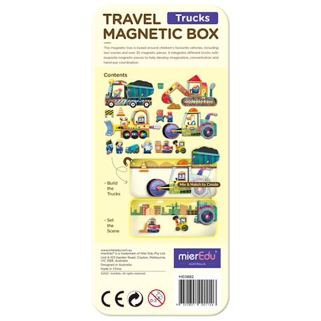 Boïte de puzzle magnétique - camions Multicolor 6 - vertbaudet enfant 