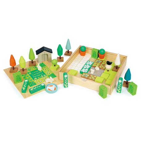 Jouet créateur de jardin 67 pièces en bois massif Vert, orange, beige 3 - vertbaudet enfant 