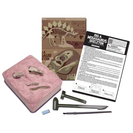 Kit de fouille – Squelette de Mosasaure à déterrer et assembler Multicolor 4 - vertbaudet enfant 