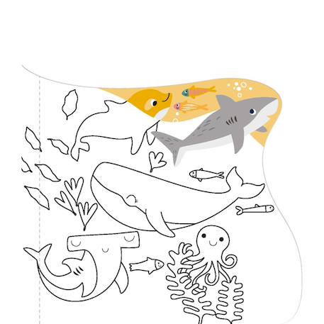 Peinture à l'eau - sous-marin Multicolor 4 - vertbaudet enfant 